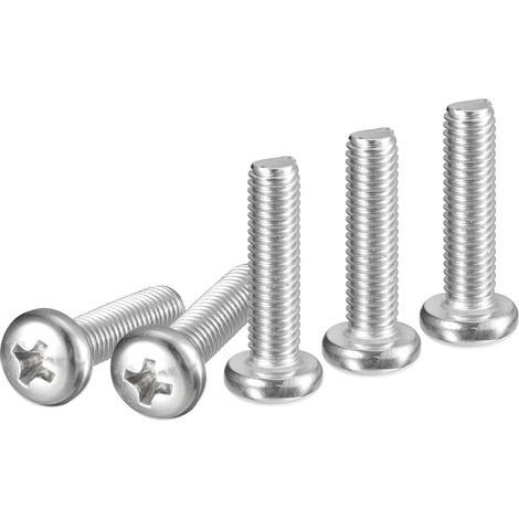 Socket head screws, 100 pieces, 304 stainless steel, Phillips head, full coarse metric thread, bright finish, screw and bolt set (M3 x 12 mm) (1/5)