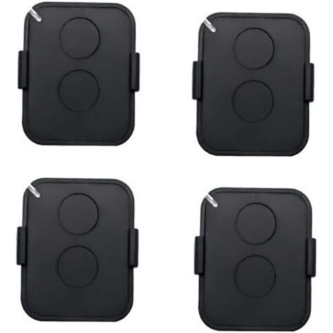 Un ensemble de 4 télécommandes, télécommandes de contrôle d'accès à 2 canaux 433 MHz, avec codes tournants de sécurité, compatibles avec les récepteurs automatiques.