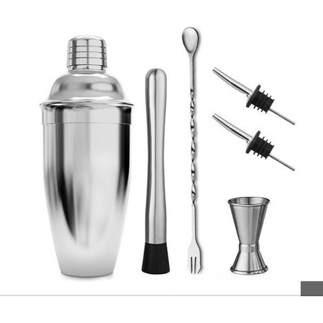 Shaker - 550 ml et 750 ml - Verre Doseur - Cuillère À Cocktail - Ensemble Bar À Cocktails En Acier Inoxydable - 3 Pièces (1/5)