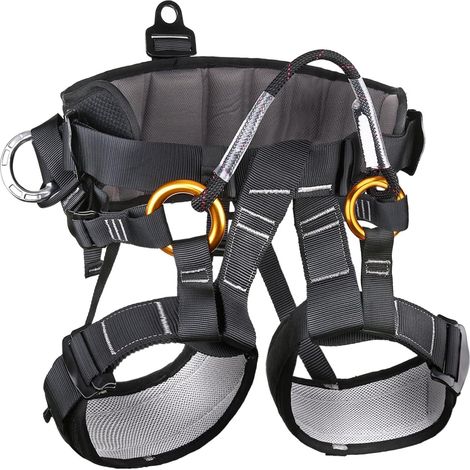 Harnais De Sécurité Demi-Corps - Pour Élagage Escalade Sauvetage Spéléologie - Charge Maximale 100 Kg - Réglable Ceinture 70-130 Cm Cuisses 50-65 Cm - 1 Pièce