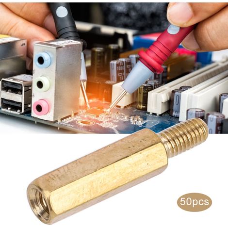 Kit de remplacement d'écrous hexagonaux à tête simple M3 en laiton pour circuit imprimé (M3 x 15, 50 pièces) (1/5)