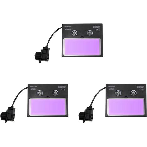 3X Solaire Assombrissement Automatique Panneau de Lentille de Soudage Masque de Casque de Soudage Filtre Automatique Abat-Jour Lunettes pour les Yeux (1/5)