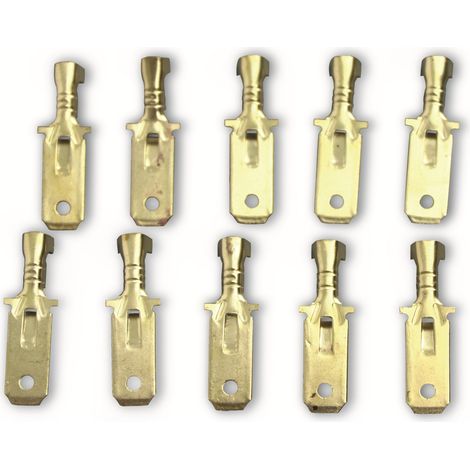 Flachstecker, 6,3mm, 10 Stück (1/2)