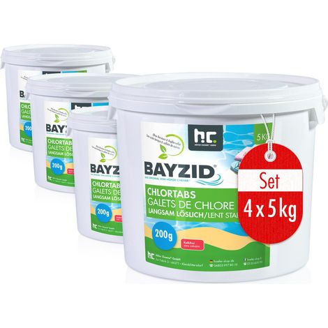 4x 5 kg BAYZID® Chlortabs 200g langsam löslich