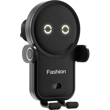 Chargeur Sans Fil de Voiture 15 W Noir avec Support de Grille d’Aération, Serrage Automatique pour Smartphone (1/4)