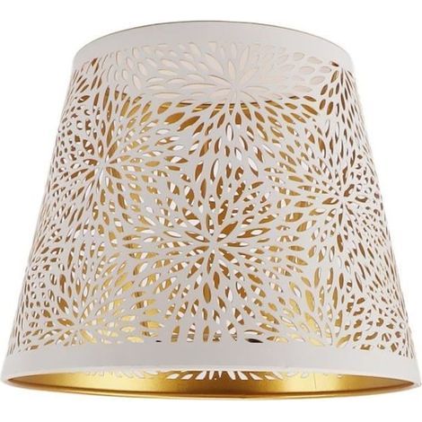 Hanging Pendant Light - White Sculpted Floral Pattern - Modern Iron Design - Easy Installation