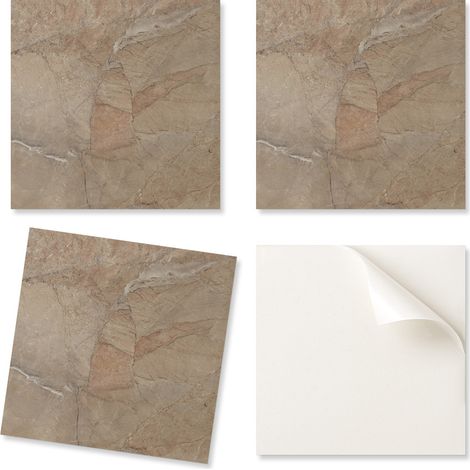 Paquete de baldosas de vinilo para suelo con dise帽o de piedra natural, 20x20x20 cm.