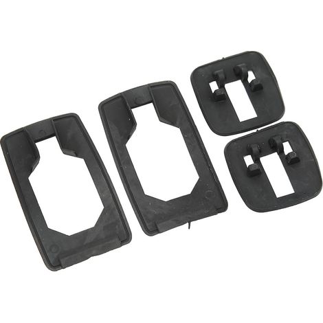 Ensemble de 4 joints de poignée de porte avant et arrière gauche/droite en caoutchouc noir, faciles à installer pour voitures III et III (1/5)