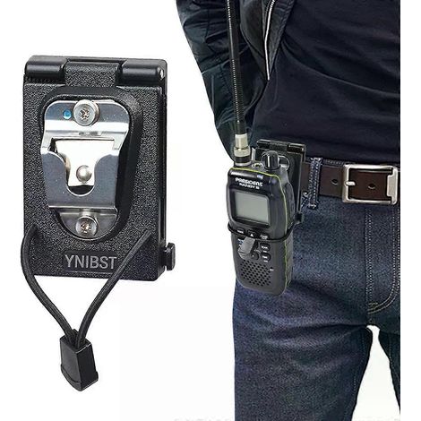 Handfunkgerät mit CB-Funkgerät/CB-Lautsprechermikrofon, Gürtelclip, taktisches Funkgeräteholster, Dienstgürtel, Polizei, Strafverfolgungsbehörden, Enforcement, Beton, Walkie-Talkie-Halterung (1/4)