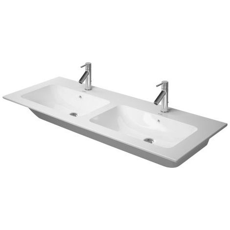 Double vasque ME by Starck m ÜL HLB 1300x490mm 3 HL blanche (1/4)