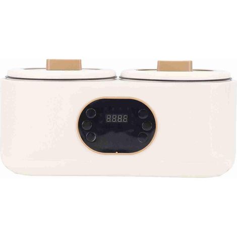 Double Mijoteuse, Double Mijoteuse à 2 Casseroles, Chauffe-aliments Automatique, Isolation Intelligente, Cuiseur à Riz Amovible, Marmite électrique pour la Maison