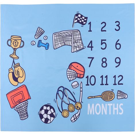 Couverture Mois Nouveau-né Douce et Confortable avec Motifs Cartoon Mignons (1/5)