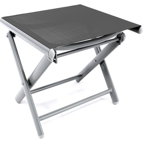 Alu Fußhocker klappbar Anthrazit/Schwarz-MMC5001DG
