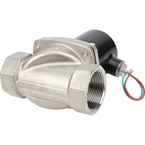 Électrovanne à action directe en acier inoxydable NC 2W-400-40B, filetage intérieur G1 1/2 pouce, 24 V CA (1/5)