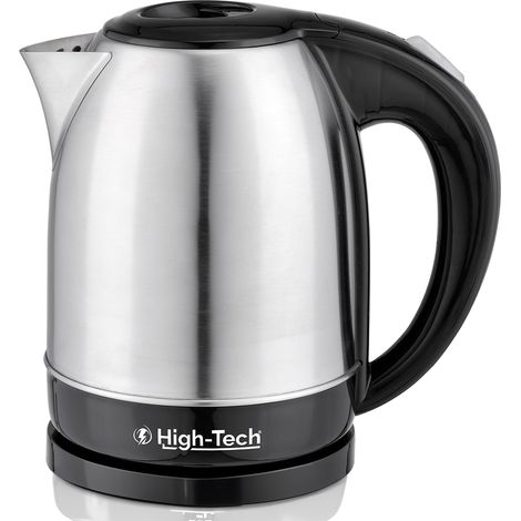 HIGH-TECH BOLLITORE ELETTRICO 2200 W IN ACCIAIO INOX 1.7 L ARGENTO E NERO CON ROTAZIONE E AUTOMATIC SWITCH OFF (1/5)