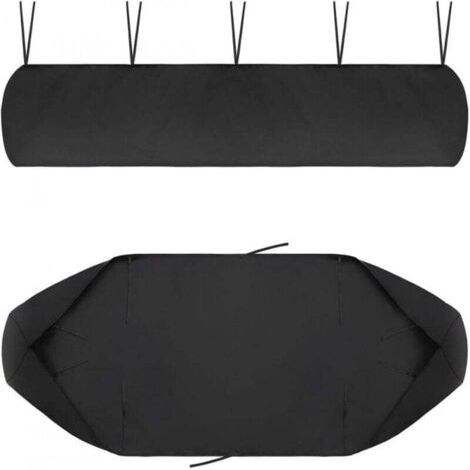 Housse auvent jardin 4m, 420D oxford anti-UV étanche, protection hiver (noir)