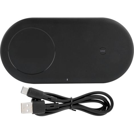 Qi-Wireless-Ladegerät 5W 7,5W 10W 15W – Schnellladen für Mobiltelefone – Schwarz (1/5)