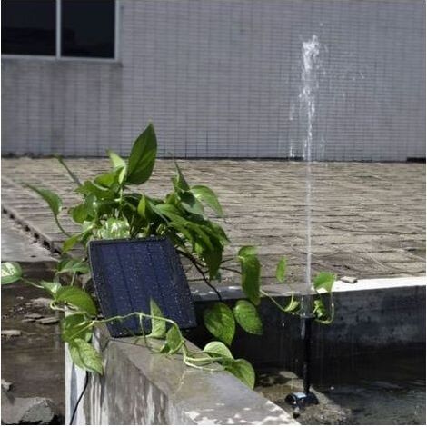 Pompe à eau solaire sans balais, adaptée aux bassins pompe à eau solaire pour fontaine, équipée d'un panneau solaire 9V 2,5W, débit 200L/H (1/4)