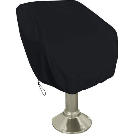 Lot de 1 housses de siège de bateau imperméables résistantes aux intempéries et aux UV - Housse de protection pour bateau ponton - En tissu Oxford 420D - Noir - 56 x 61 x 64 cm-Muntra (1/4)