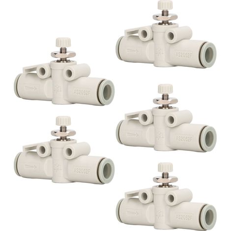 5-teiliges PVC-Luftstromregelventil mit Schnellanschluss für pneumatische Schlauchverschraubungen und Werkzeugen (1/5)