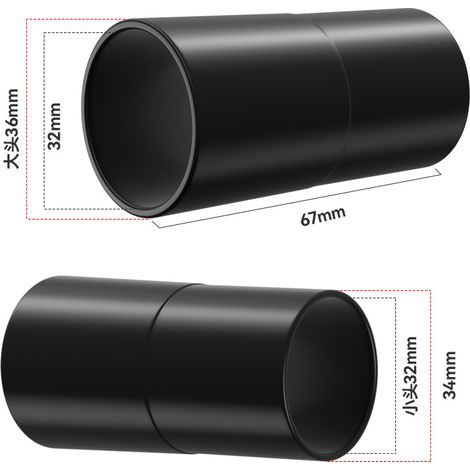 Convient aux tuyaux adaptateurs pour aspirateurs Midea, tuyaux de conversion de diamètre intérieur de 35 mm à 32 mm (1/4)