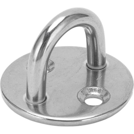 Œillet de fixation en acier inoxydable rond, crochet en U robuste, antirouille pour porte, bateau, hamac, maison - 6 mm (1/5)