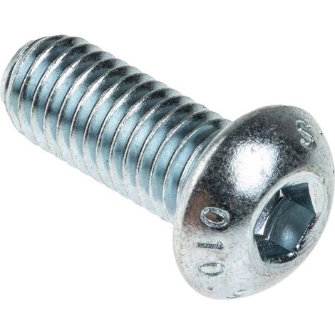 Vis à six pans creux, M8 x 20mm, tête Vis bombée à tête creuse hexagonale, en Acier ( Prix pour Boîte de 50 ) (1/3)