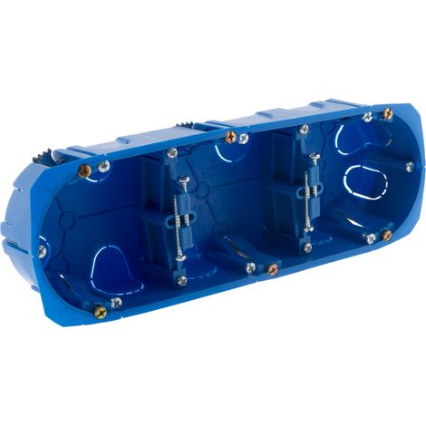 Boite encastrable triple multi matériaux patte métal D67mm P40mm entraxe (1/6)