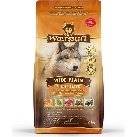 Aliment sans céréales pour petits chiens à base de farine de cheval et de patates douces, nature, 2 kg (1/2)