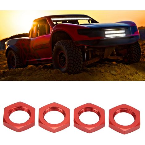 4 pièces écrous de roue en alliage d'aluminium 17mm pour voiture RC 1/8, accessoire amélioré