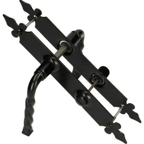 KOTARBAU Poignée de porte de WC 72 mm - Poignée de porte - Poignée de porte - Noir - Décoration universelle - Pour l'intérieur et l'extérieur - Fer forgé - Anti-rouille (1/5)
