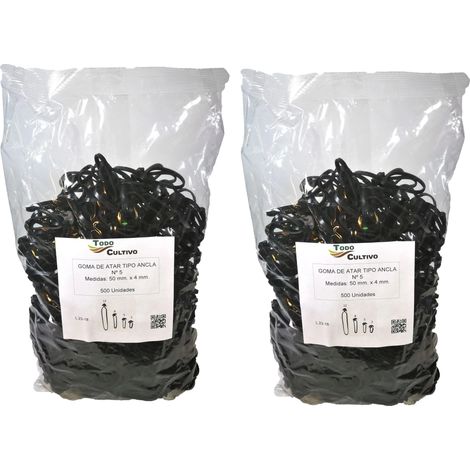 Anclaje para atar plantas, caucho EPDM duradero, resistente a la intemperie, 2500 bolsas (1/2)