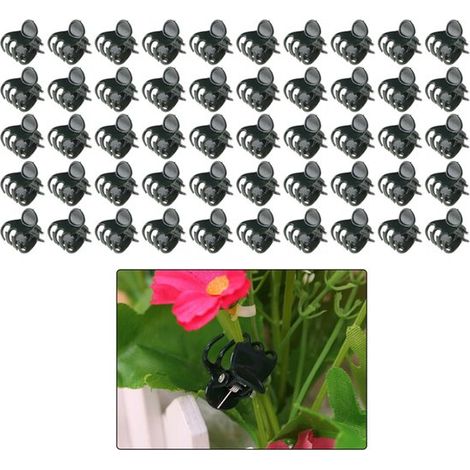 50 Pflanzenclips Pflanzenstützclips Kletterpflanzenclips Blumenclips Befestigungsmaterial für Kletterpflanzen zur Unterstützung von Tomaten, Orch (1/5)