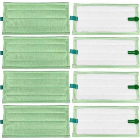 Lot de 8 chiffons de rechange en microfibre pour aspirateur Vorwerk Kobold SP600 SP600S SP7 SPB100