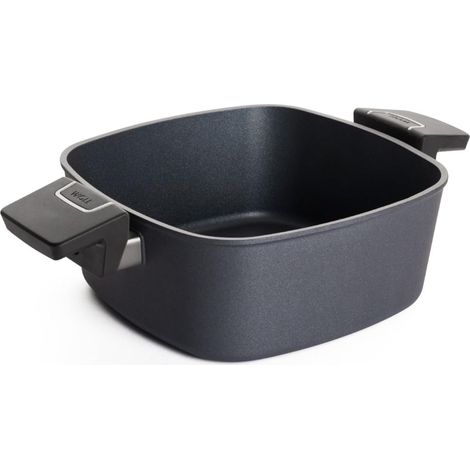 faitout carré 22×22 cm 3,5 l, 2 poignées – antiadhésif en aluminium coulé, compatible four et lave-vaisselle – faitout – casserole induction – marmite (1/5)