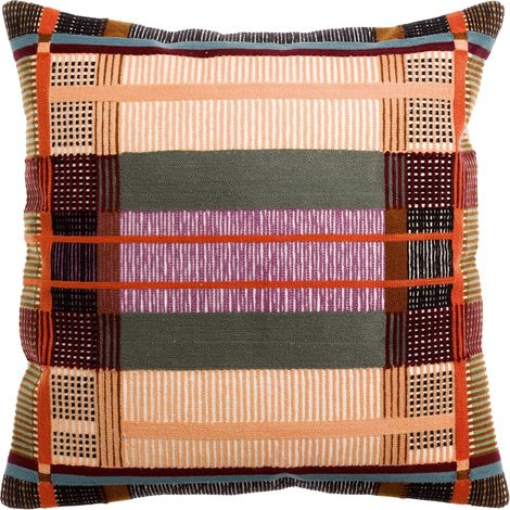 VIVARAISE - Coussin brodé Vivaraise Kaël - Coton multicolore 45x45 cm (1/4)