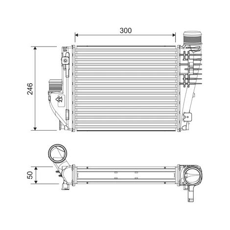 Intercooler, échangeur Valeo 818304 CITROËN 1681142880 9806562180 SU001A3951