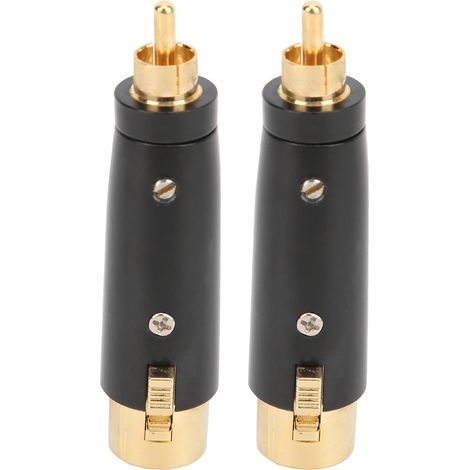 Adaptateur Audio RCA Mâle vers Femelle en Alliage de Zinc, Lot de 2 Connecteurs Convertisseur Prise (1/5)