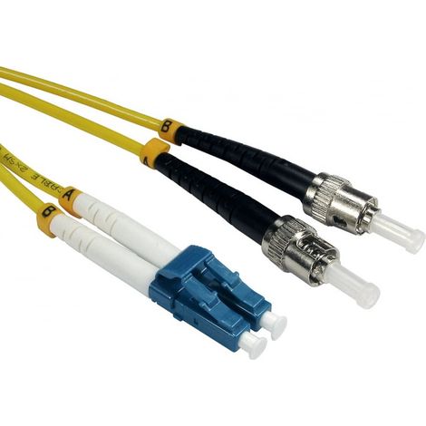 Câble fibre optique RS PRO 2m Avec connecteur / ST, Mono-mode, 2 fibres, LSZH ( Prix pour 1 )