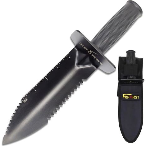 Metal Detection Shovel - Compact 30cm Hardened Steel Digging Tool with Serrated Edge and Non-Slip Handle for Prospecting and Gardening (1/5)