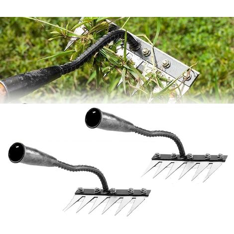 outils de jardinage désherbage multifonctionnels râteau à houe agricole pour sol meuble six dents 3320 10cm (1/5)