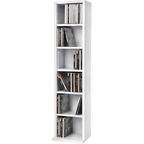 Étagère murale Bibliothèque 90 cm de hauteur. 6 compartiments Blanc (1/3)