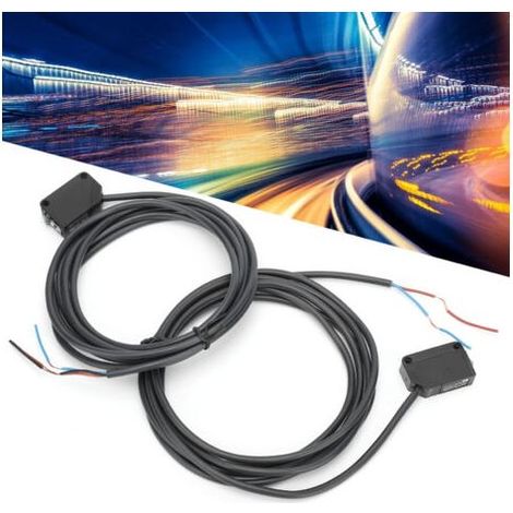 DEESSE SHOP-Berme Interrupteur Photoélectrique Infrarouge Square à Travers Les Capteurs de Bime E3ZT81 DC 12‑24V pour Les Portes de Voiture, Les Garages, L'évitement du Robot. (1/5)