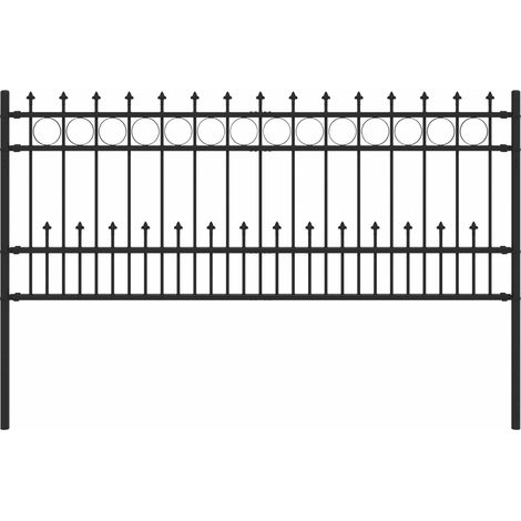 Spike Ring Fence HORST Black vidaXL
