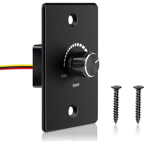6A Variateur 12V Camping-car, 24V PWM Rotatif LED Interrupteurs Panneau en Aluminium pour Caravanes, Bateaus, Remorques, Camions et 12VCC Lumières LED Dimmable, Incandescences, Halogènes (1/5)