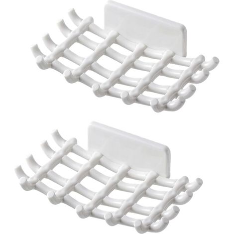 Seifenhalter für Dusche, weiß, 2 Stück (1/5)