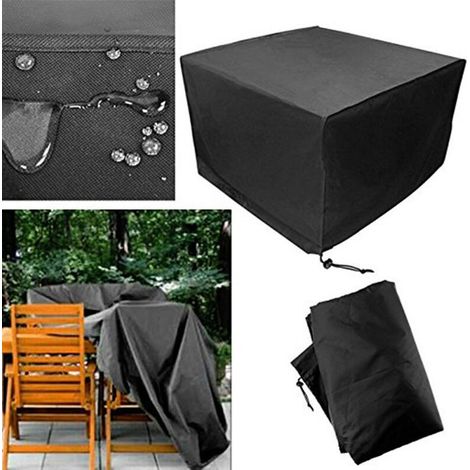Housse de protection pour table de jardin — imperméable et résistante aux déchirures — housse de mobilier — 120 x 120 x 74 cm (1/4)