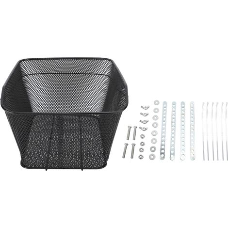 Panier vélo arrière métal haute capacité, support charge 44lb, robuste et durable pour remplacement et rangement. (1/5)