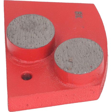 Lot de 3 blocs de polissage diamantés pour peinture de sols en ciment et béton, grain 30, rouge. (1/5)