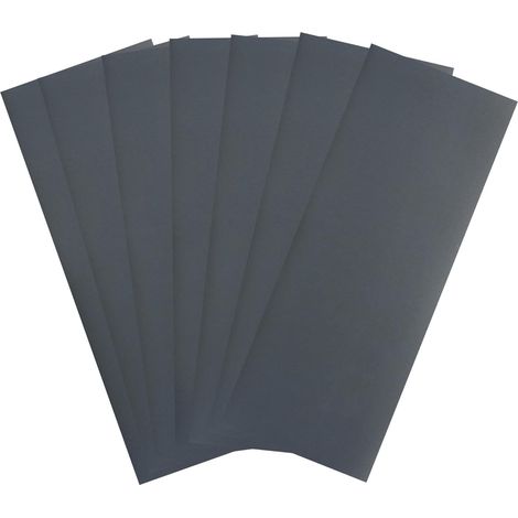 Papier abrasif grain 800, 45 pièces, 9 x 3,6 feuille ponceuse à sec et humide, carbure de silicium pour métal auto bois meuble, ponçage polissage finition (1/5)